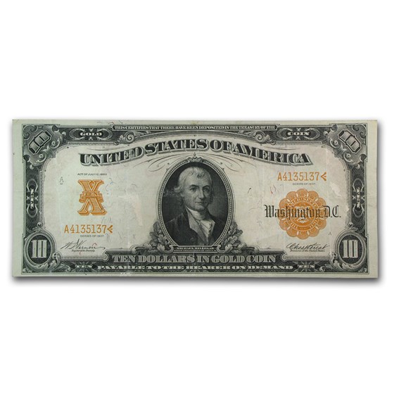 1907 $10 Gold Certificate VF 1907 $10 Gold Certificate VF